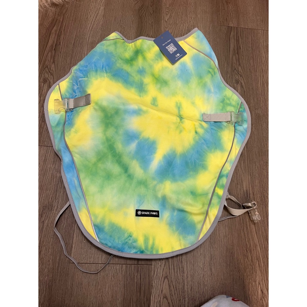 Spark Paws Dog Cooling Vest SPF 50 UV Protection Tie Dye Summer Heat Relief New